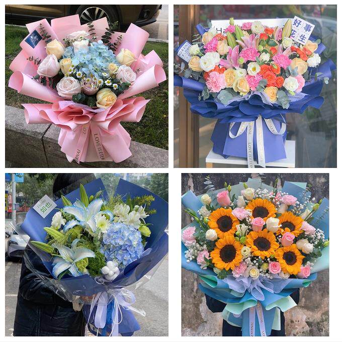 北京石景山区八宝山老山八角花店同城送男女友领导玫瑰混搭鲜花束