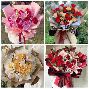 北京市顺义区石园空港双丰街道同城鲜花店订33朵玫瑰送情人女朋友