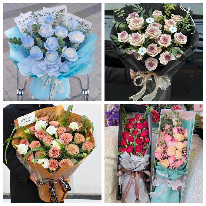 浙江衢州市柯城区衢江区常山县鲜花店同城配送女神节玫瑰花束礼盒