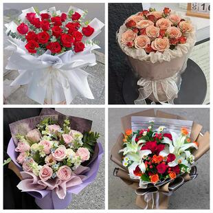无锡市锡山惠山滨湖区梁溪区花店同城配送女友生日情人节玫瑰花束