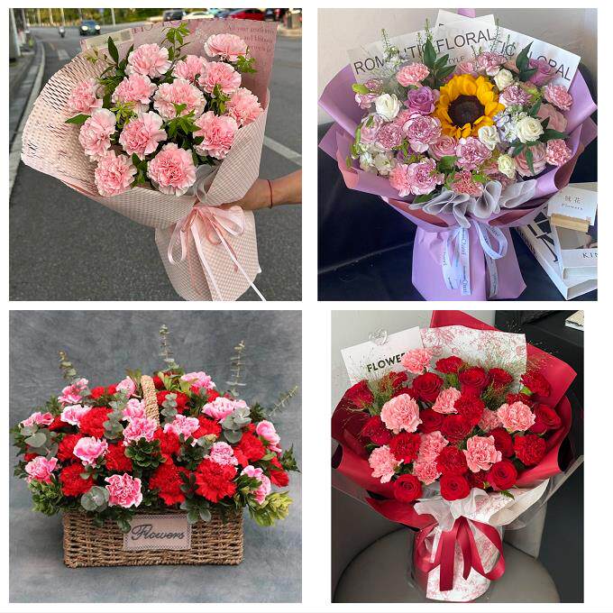 阜新市海州新邱太平清河门区同城鲜花店38节送长辈女士康乃馨百合