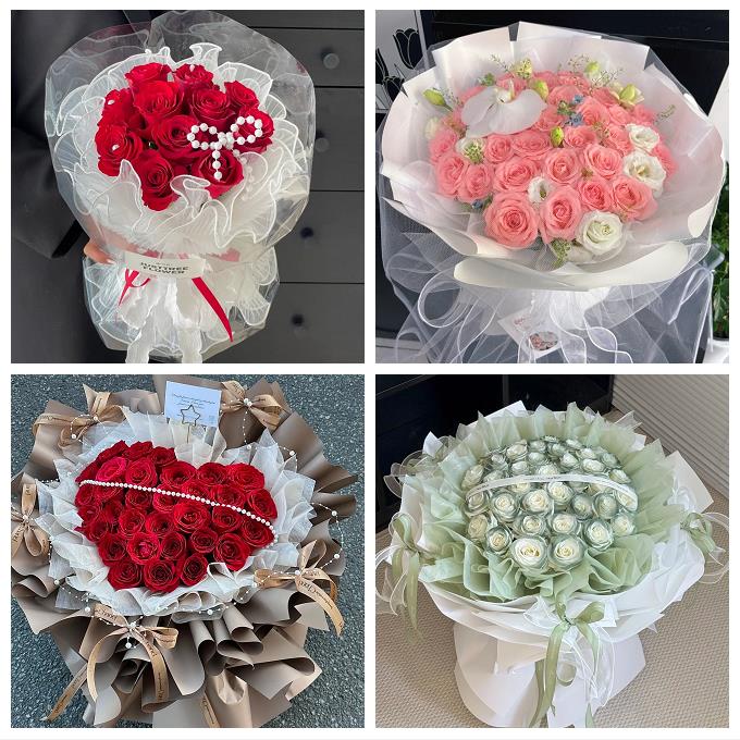 沈阳市铁西浑南于洪沈北新区鲜花店卡布碎冰蓝紫玫瑰花束同城配送