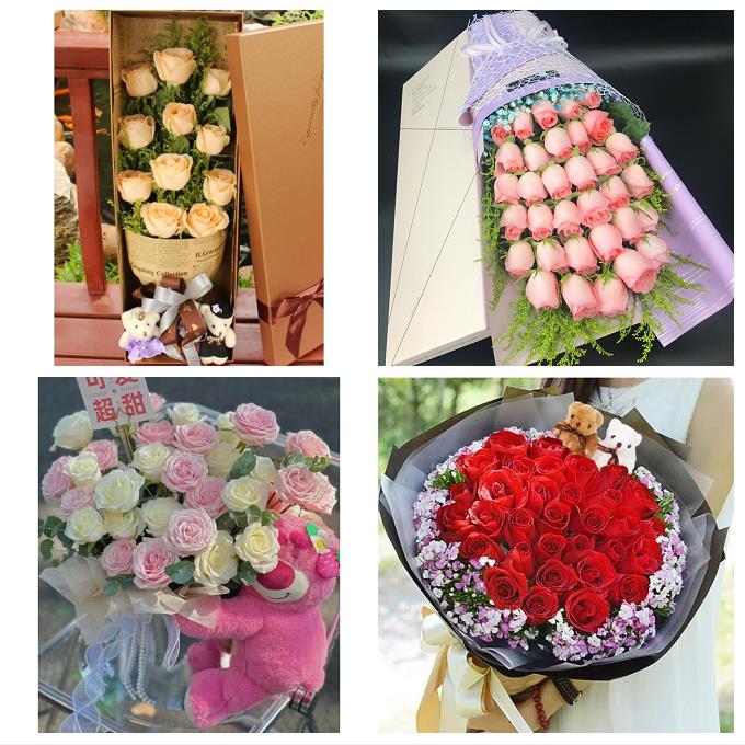 内蒙古呼和浩特和林格尔武川县鲜花店同城配送媳妇女友圣诞节玫瑰