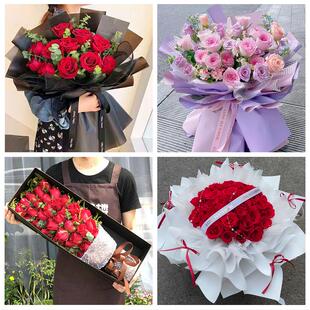 保定市蠡县顺平县博野县雄县鲜花店同城送女朋友闺蜜女神节红玫瑰