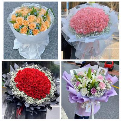 南阳市唐河新野桐柏县邓州市花店同城配送女友生日情人节玫瑰花束