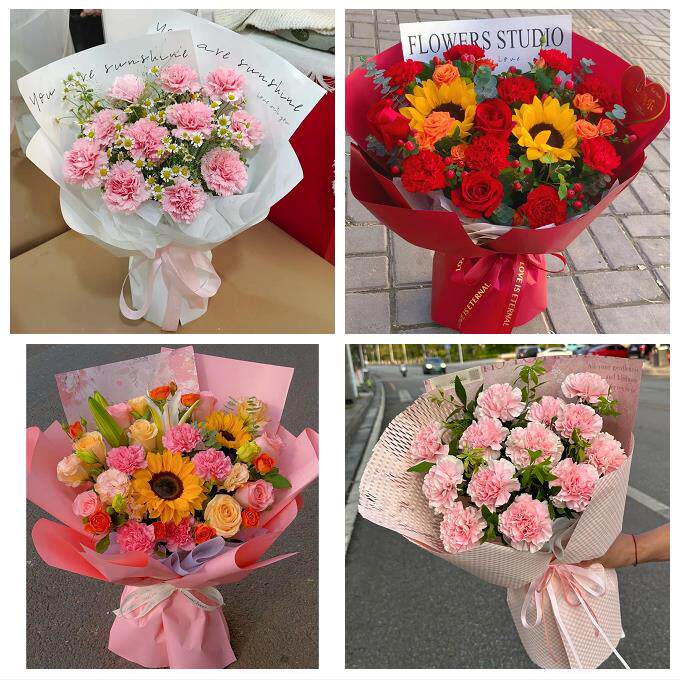 淄博市周村区桓台高青沂源县同城鲜花店38节送长辈女士康乃馨百合