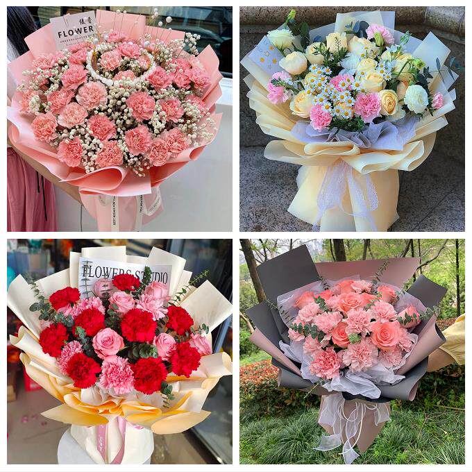 宁夏省吴忠市同心县青铜峡市同城鲜花店38节送长辈女士康乃馨百合