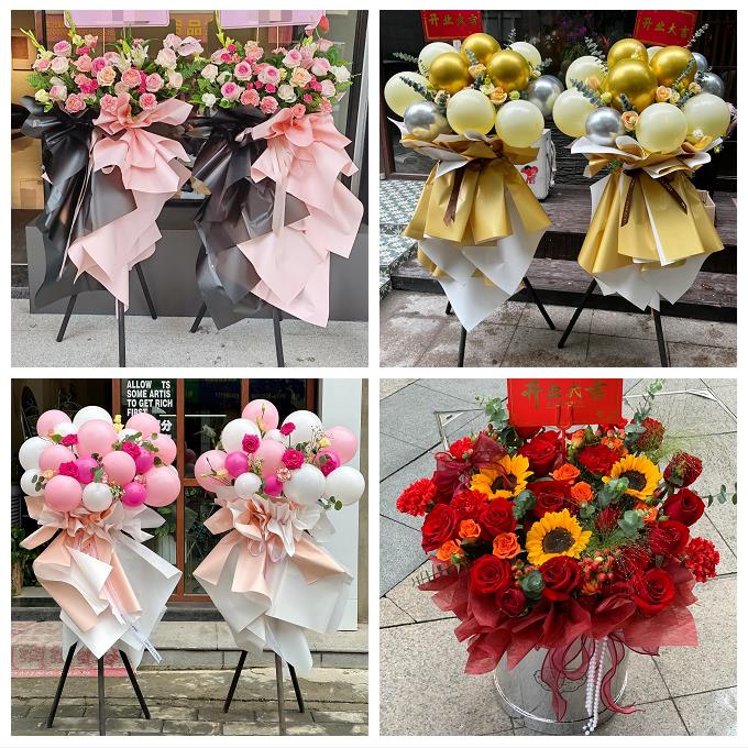 送宁波市余姚市慈溪市奉化市鲜花店同城配送朋友新店开业大麦花篮