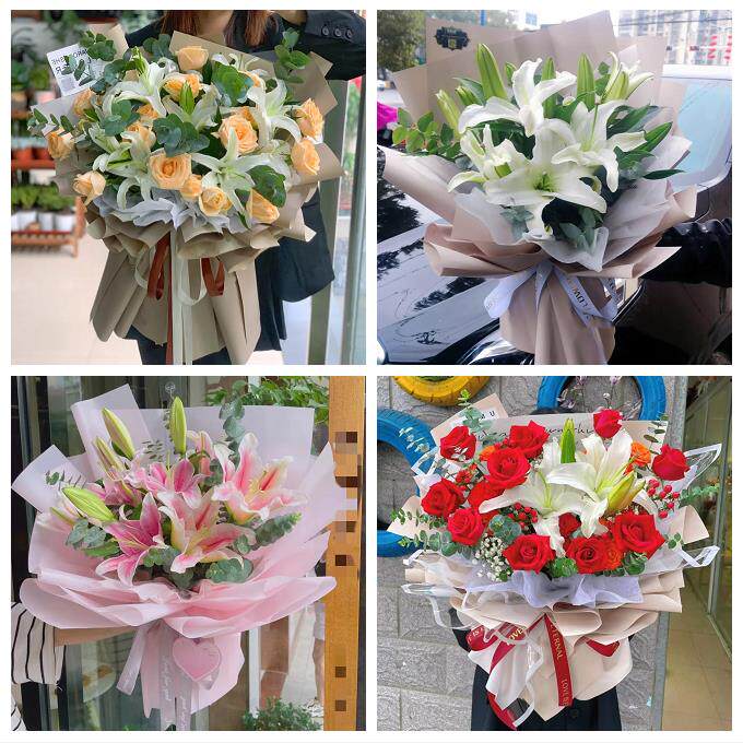 玫瑰香水百合送老婆朋友生日送长春市绿园区双阳区农安县同城花店