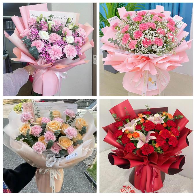 送绥化市安达市肇东市海伦市鲜花店同城配送康乃馨玫瑰教师节花束