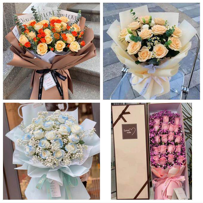 送武汉市武昌区青山区洪山区同城鲜花店情人节表白送玫瑰花束礼盒