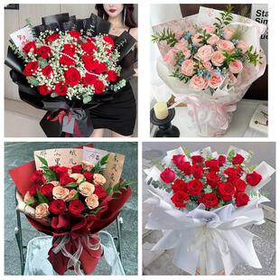 武汉市江岸江汉硚口区汉阳区花店同城配送女友生日情人节玫瑰花束