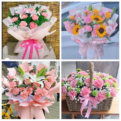 教师节送长辈生日康乃馨向日葵本溪市平山区溪湖明山南芬区鲜花店
