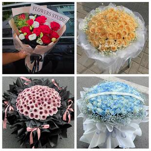 北京市房山区城关新镇向阳街花店同城配送女友生日情人节玫瑰花束