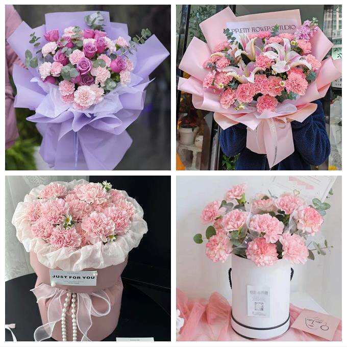 南充市顺庆高坪嘉陵区阆中市同城鲜花店38节送长辈女士康乃馨百合