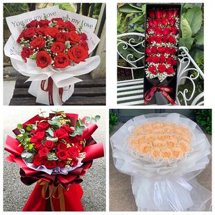 宁德市周宁柘荣县福安福鼎市同城鲜花店情人节表白送玫瑰花束礼盒