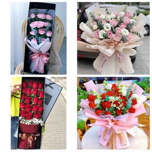 天津西青区西营门李七庄中北同城鲜花店送女友平安夜圣诞玫瑰礼盒