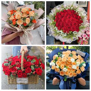 山东济南市天桥区历城区长清区同城鲜花店情人节玫瑰表白女友老婆