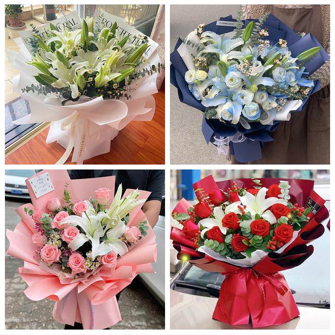 河南周口市商水沈丘郸城淮阳县同城鲜花店女朋友生日玫瑰百合花束