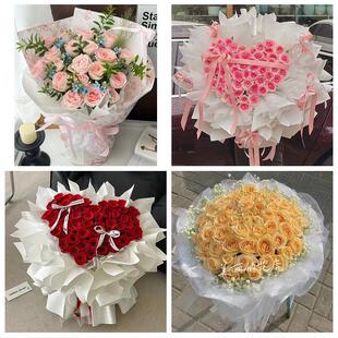 上海市闵行区梅陇吴泾马桥镇花店同城配送女友生日情人节玫瑰花束