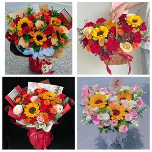 上海长宁区新华周家桥天山路鲜花店同城配送玫瑰向日葵男女友生日
