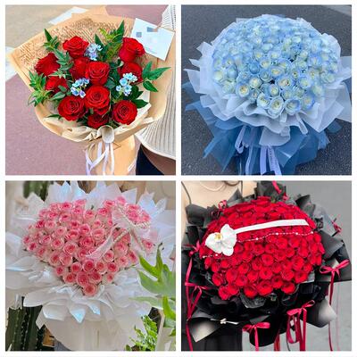 黑龙江哈尔滨市道里南岗道外区同城花店情人节送女友老婆玫瑰鲜花