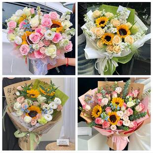 滁州市定远凤阳县天长明光市同城鲜花店成人礼高考向日葵玫瑰花束