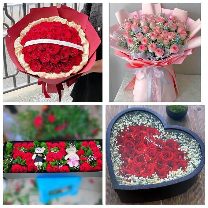 送昆明市宜良县石林县嵩明县花店同城配送女友生日情人节玫瑰花束