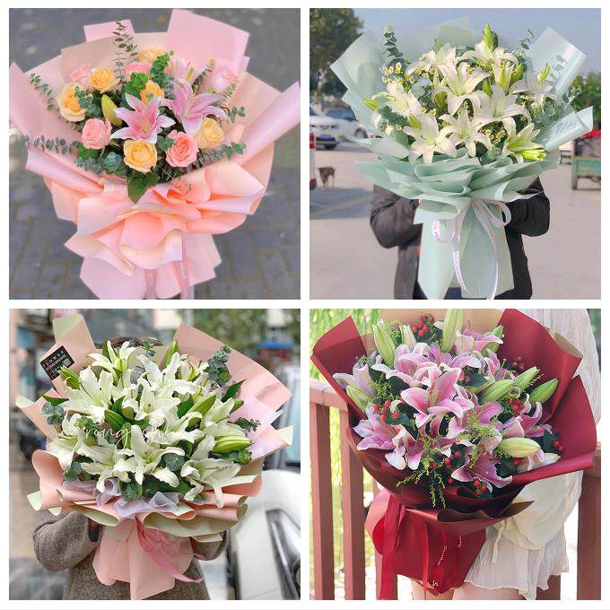 滨州市阳信无棣博兴县邹平县鲜花店同城配送老婆香水百合玫瑰花束
