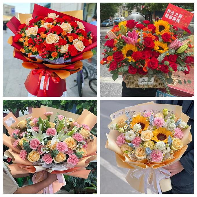 湛江市赤坎霞山区坡头麻章区鲜花店同城配送康乃馨玫瑰教师节花束
