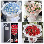 衡阳市珠晖雁峰区石鼓蒸湘区同城鲜花店情人节表白送玫瑰花束礼盒