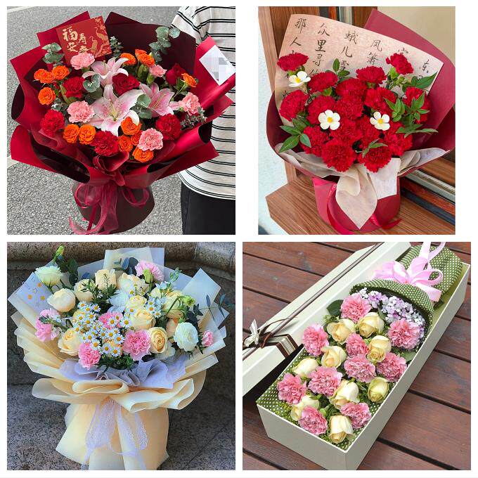 郑州上街惠济区中牟县巩义市同城鲜花店康乃馨百合送父母长辈生日