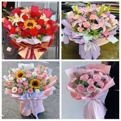 铜川市王益印台耀州区宜君县鲜花店同城配送康乃馨玫瑰教师节花束