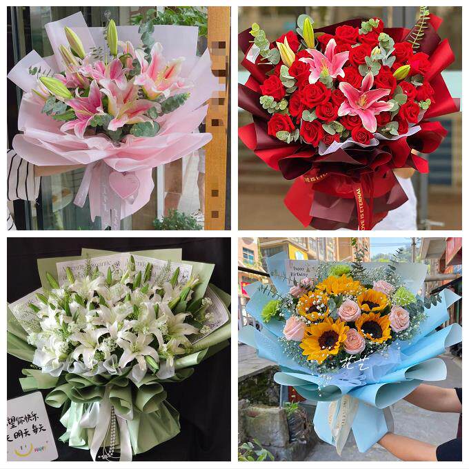 玫瑰香水百合送老婆朋友生日宝鸡市岐山县扶风县眉县陇县同城花店