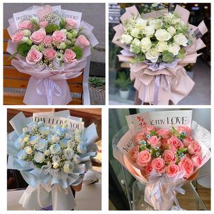 浙江杭州市拱墅西湖滨江萧山区同城鲜花店订33朵玫瑰送情人女朋友