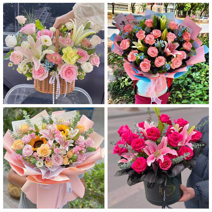 江苏苏州市姑苏区吴江区常熟市鲜花店同城送玫瑰香水百合生日花束