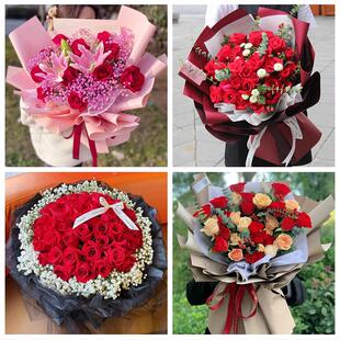 北京市顺义区后沙峪天竺镇杨镇同城鲜花店订33朵玫瑰送情人女朋友