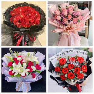 贵阳市南明云岩区花溪乌当区同城鲜花店情人节表白送玫瑰花束礼盒