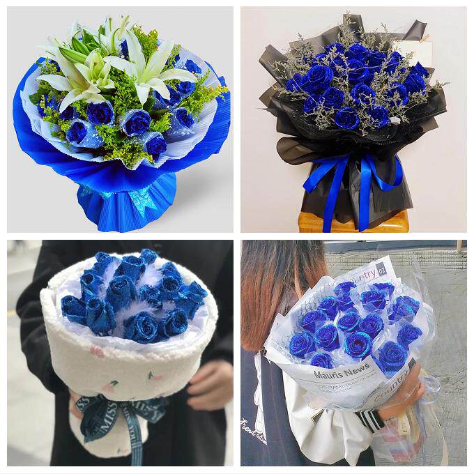潍坊市寿光安丘市高密昌邑市同城花店送情人女友蓝色妖姬玫瑰花