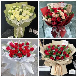 送大庆市红岗区大同区肇州县花店同城配送女友生日情人节玫瑰花束