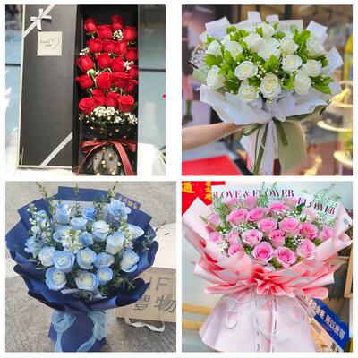 上海市宝山区友谊路吴淞张庙鲜花店同城送女朋友520玫瑰老婆生日