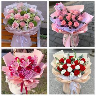 江苏镇江市京口区润州区丹徒区同城鲜花店订33朵玫瑰送情人女朋友