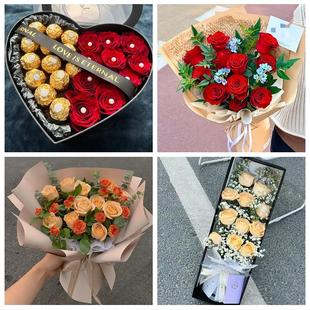 天津市津南区双新咸水沽葛沽镇同城花店情人节送女友老婆玫瑰鲜花