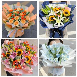 邢台市南和宁晋县巨鹿新河县同城鲜花店父亲节向日葵花束男士生日