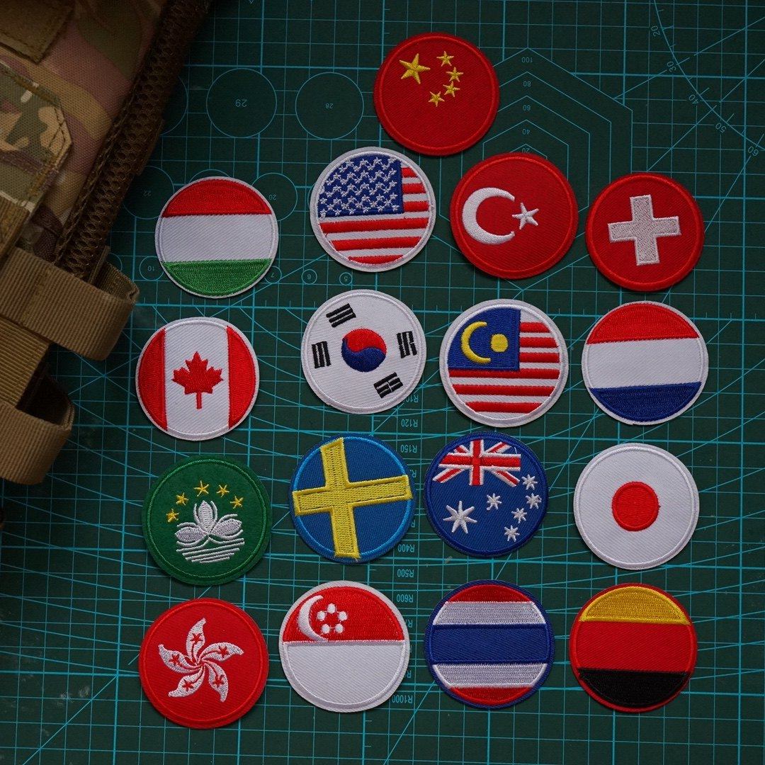 包邮刺绣圆形美国中国加拿大韩国日本香港澳门士气章魔术贴背包贴,运动包/户外包/配件,贴章/魔术贴章,淘宝优惠券,粉丝福利购,淘宝优惠卷