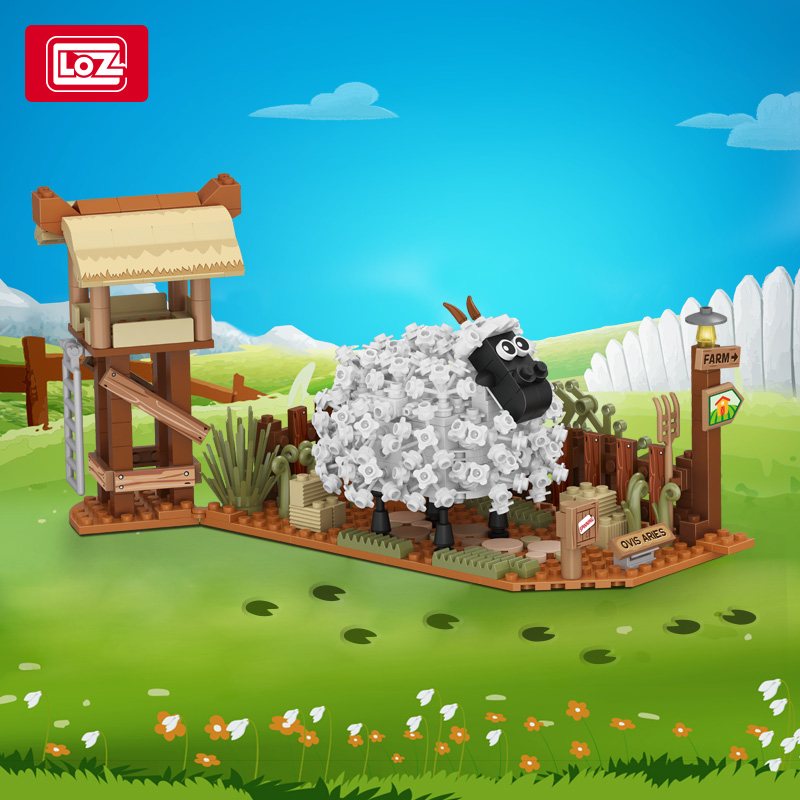 LOZ小绵羊小颗粒拼装积木