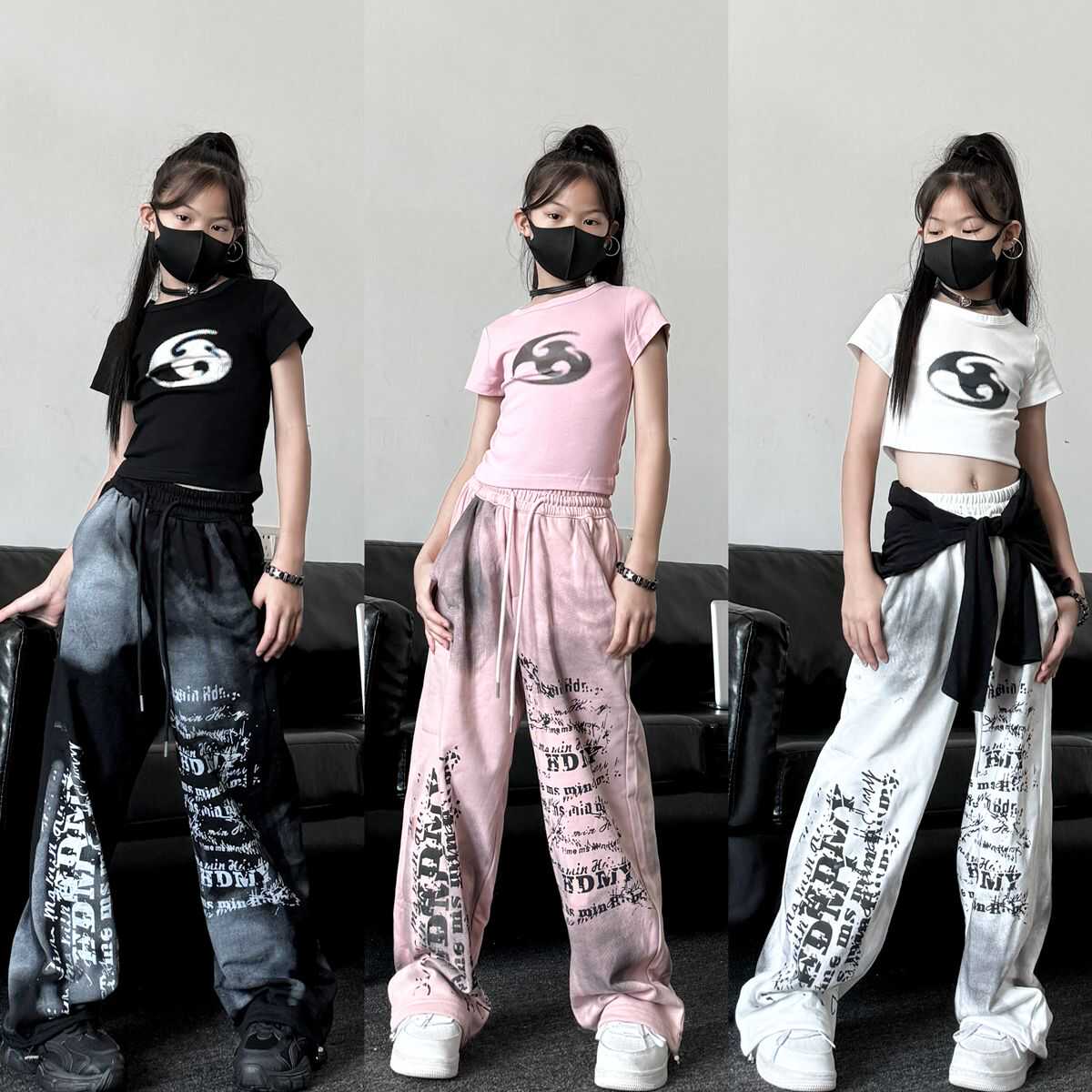 两件套爵士舞新款卫裤美式夏季