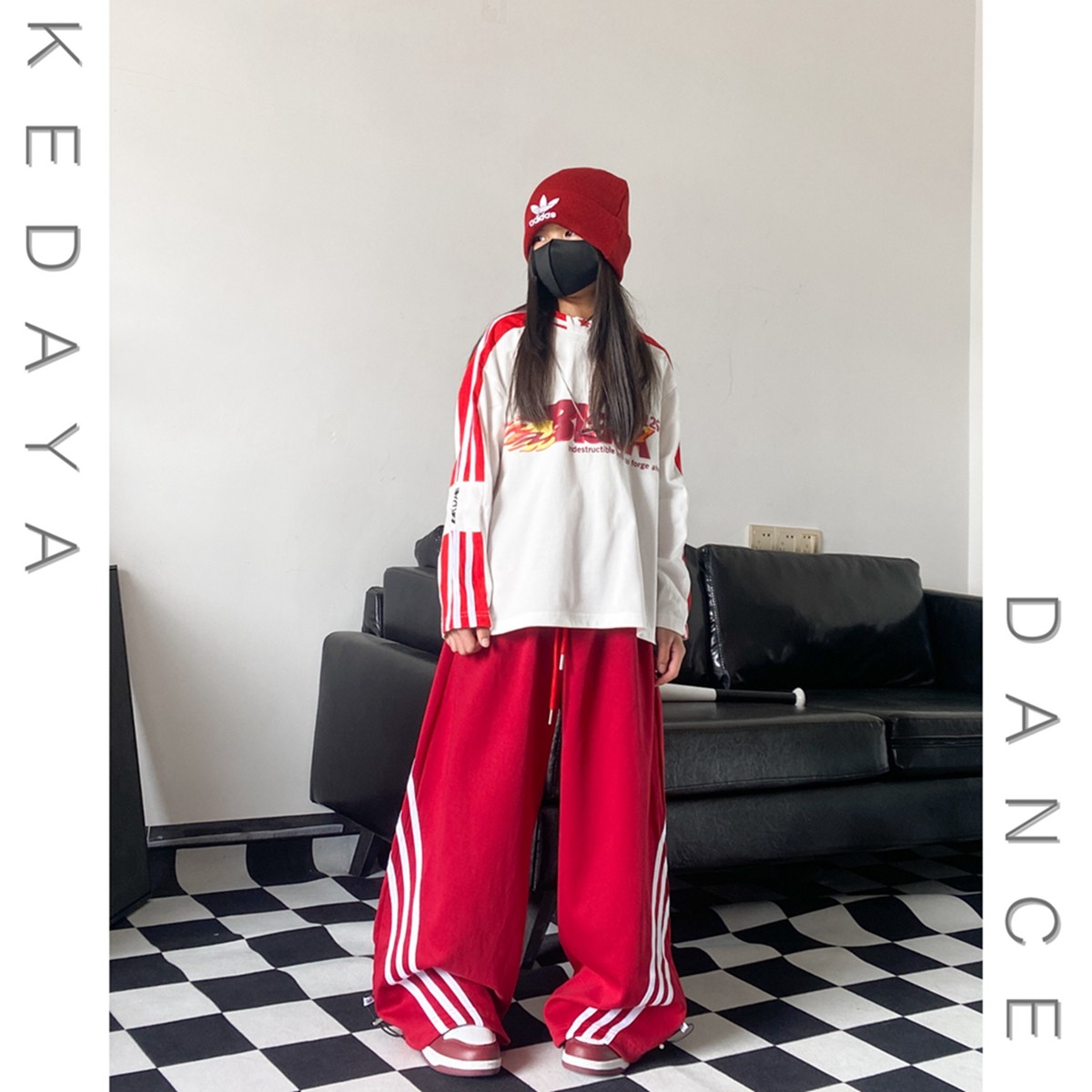 可达鸭家童装潮酷男女儿童宽松嘻哈街舞T恤裤子帅气演出服套装,童装/婴儿装/亲子装,套装,淘宝优惠券,粉丝福利购,淘宝优惠卷