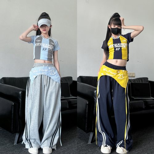 潮酷女童爵士舞演出服套装