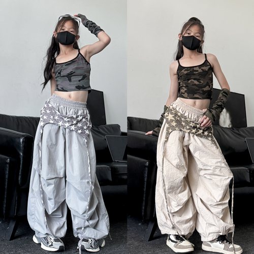 潮酷儿童爵士舞演出服套装